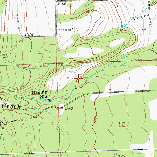 Topographic Map of Bear Creek, MT