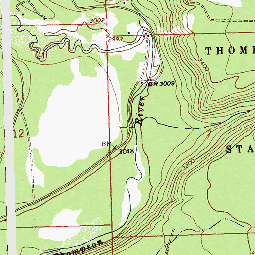 Topographic Map of Bear Creek, MT