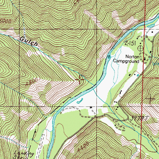 Topographic Map of Bear Gulch, MT