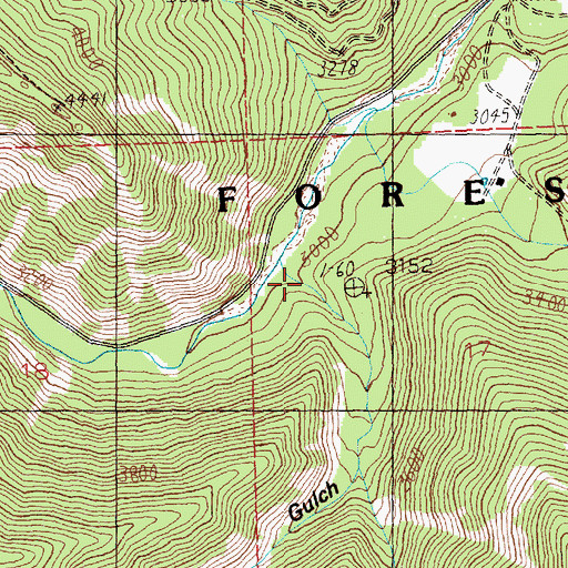 Topographic Map of Bear Gulch, MT