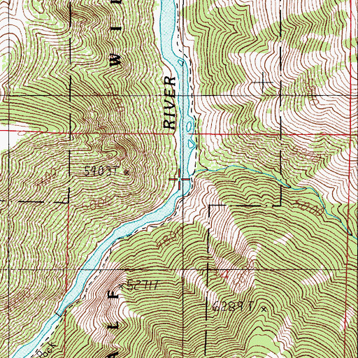 Topographic Map of Bear Trap Creek, MT
