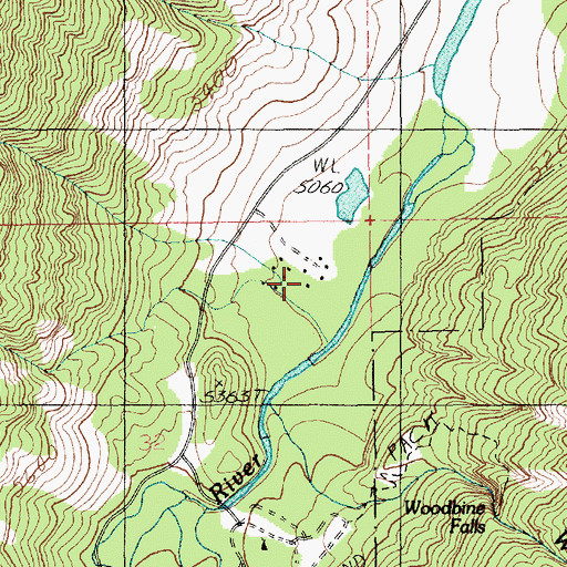 Topographic Map of Beartooth Ranch, MT