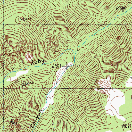 Topographic Map of Beartrap Canyon, MT