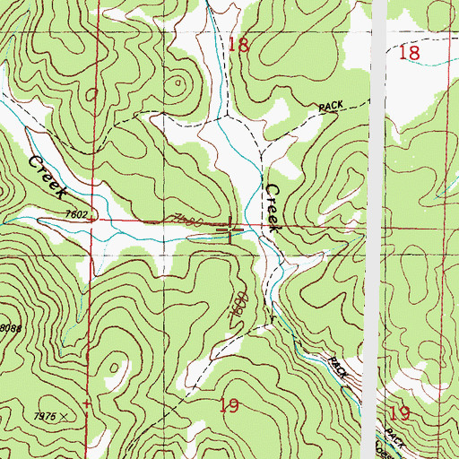 Topographic Map of Beaver Creek, MT