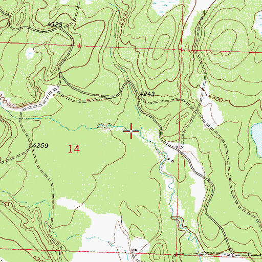 Topographic Map of Beaver Creek, MT