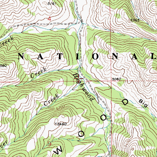 Topographic Map of Beaver Creek, MT