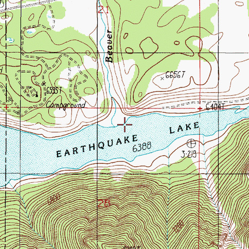 Topographic Map of Beaver Creek, MT