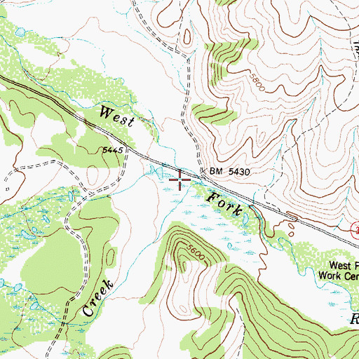 Topographic Map of Beaver Creek, MT
