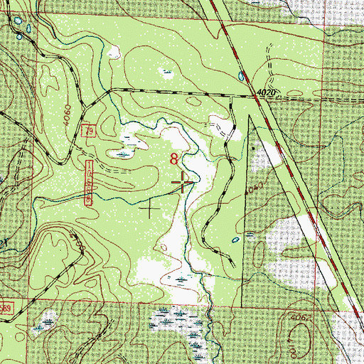 Topographic Map of Beaver Creek, MT