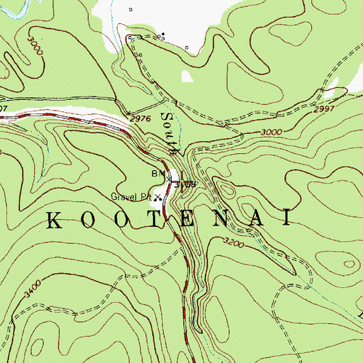 Topographic Map of Beaver Creek, MT