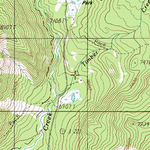 Topographic Map of Beaver Creek Ranger Station, MT