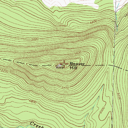 Topographic Map of Beaver Hill, MT