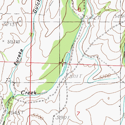 Topographic Map of Beaver Pond, MT