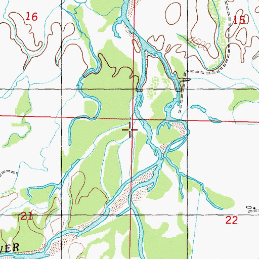 Topographic Map of Beaverhead River, MT
