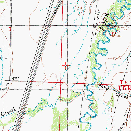 Topographic Map of Beckstead Ditch, MT