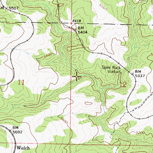 Topographic Map of Beefstraight Creek, MT