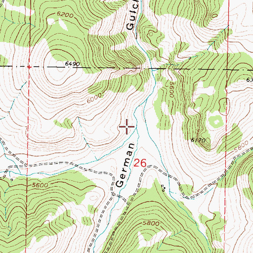 Topographic Map of Beefstraight Creek, MT