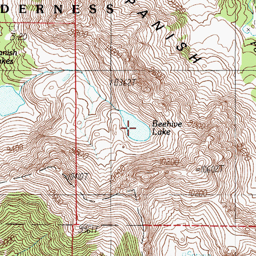 Topographic Map of Beehive Lake, MT