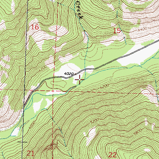 Topographic Map of Beeskove Creek, MT