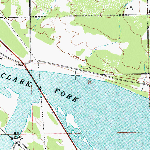 Topographic Map of Belgian Gulch, MT