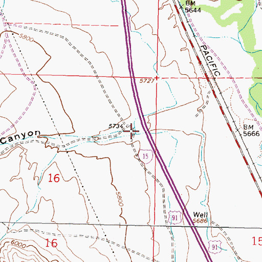 Topographic Map of Bell Canyon, MT