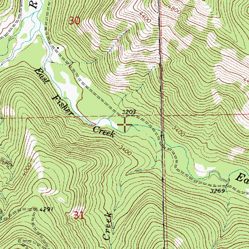 Topographic Map of Bench Creek, MT
