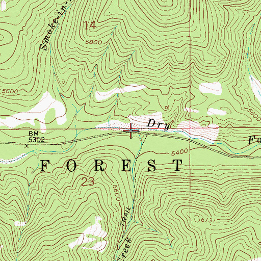 Topographic Map of Bender Creek, MT