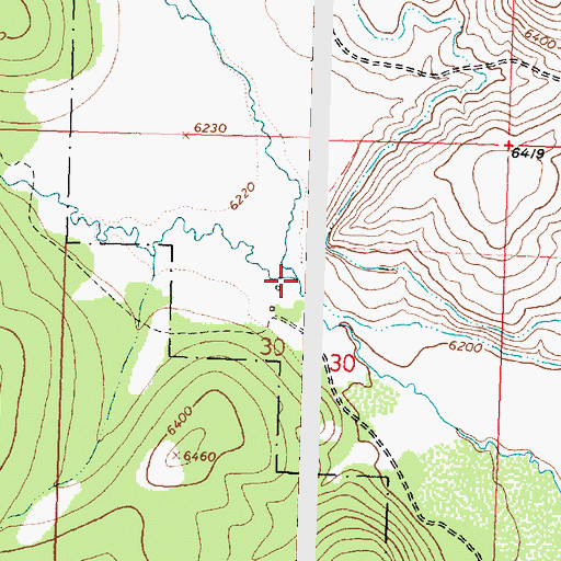 Topographic Map of Bender Creek, MT