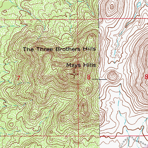 Topographic Map of Mays Hills, AZ