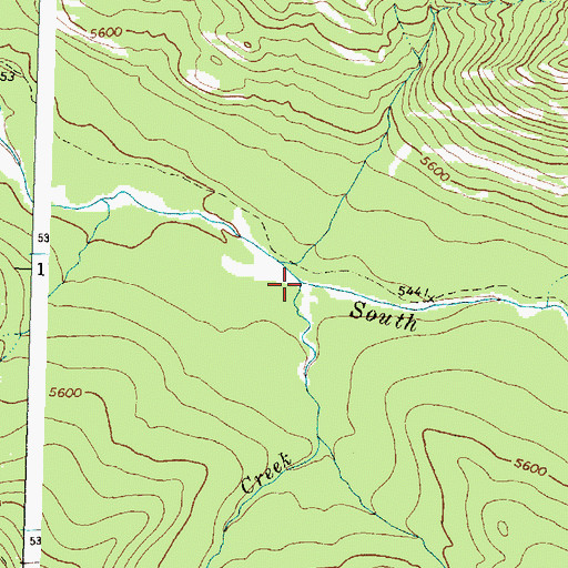 Topographic Map of Benson Creek, MT