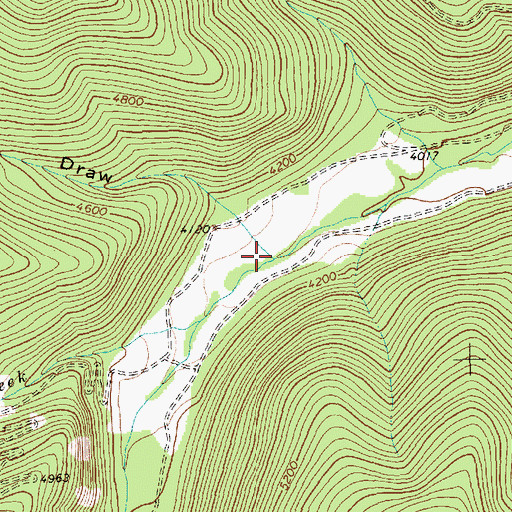 Topographic Map of Benson Draw, MT