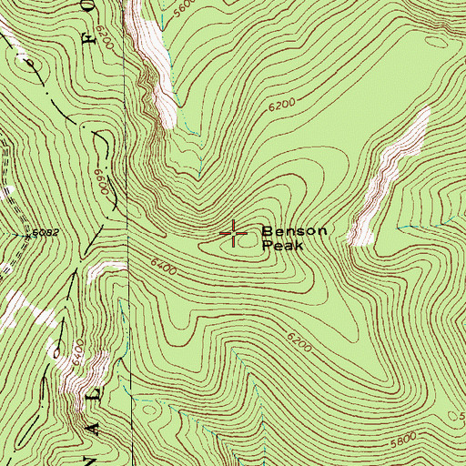 Topographic Map of Benson Peak, MT