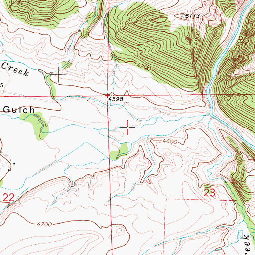 Topographic Map of Benton Gulch, MT