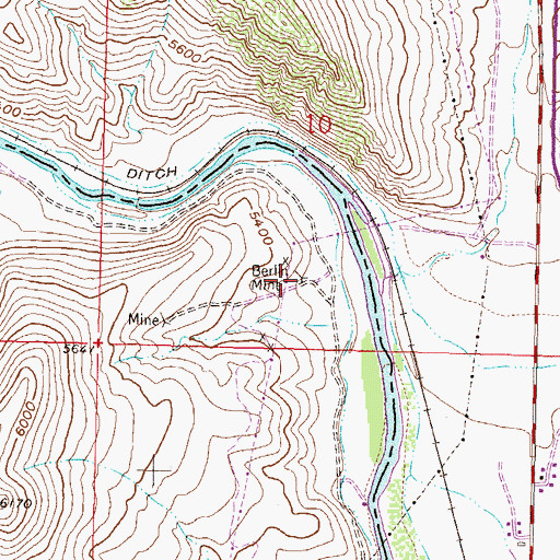 Topographic Map of Berlin Mine, MT