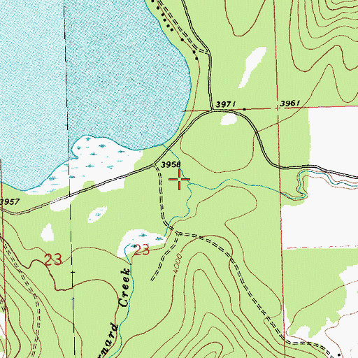 Topographic Map of Bernard Creek, MT