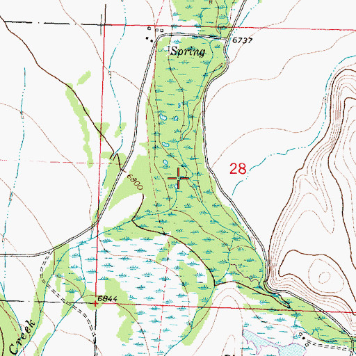 Topographic Map of Berry Creek, MT