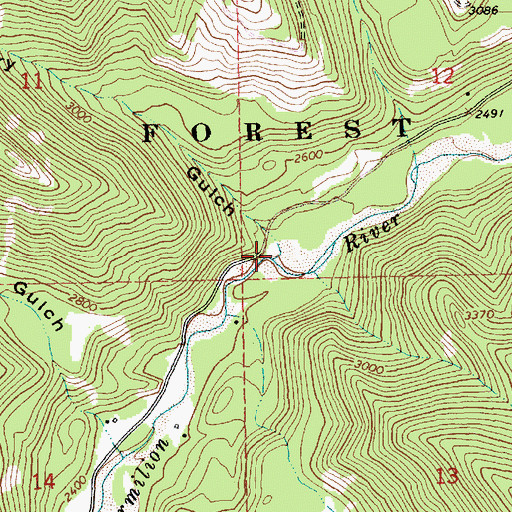 Topographic Map of Berry Gulch, MT