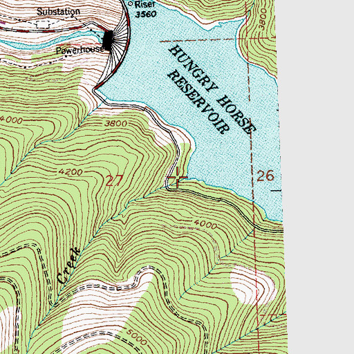 Topographic Map of Beta Creek, MT