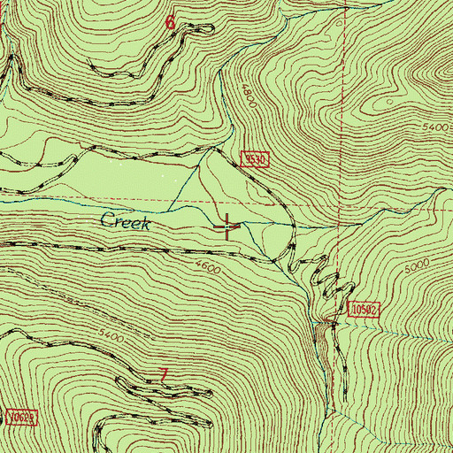 Topographic Map of Bethal Creek, MT