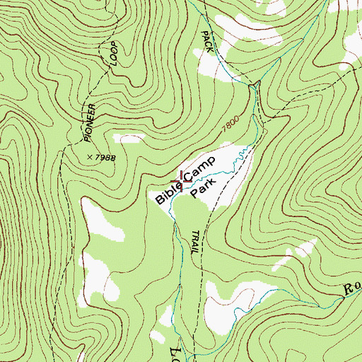 Topographic Map of Bible Camp Park, MT