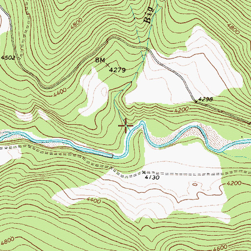 Topographic Map of Big Bill Creek, MT