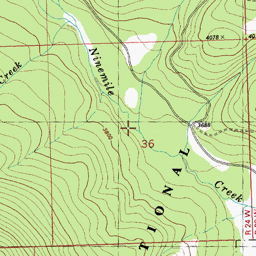 Topographic Map of Big Blue Creek, MT