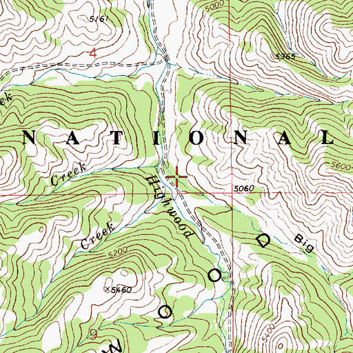 Topographic Map of Big Coulee, MT