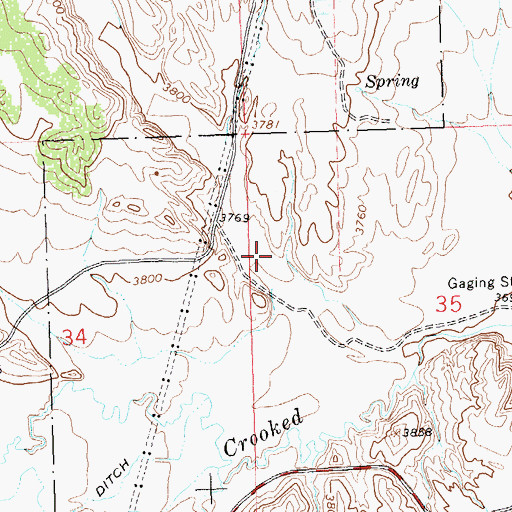 Topographic Map of Big Coulee, MT