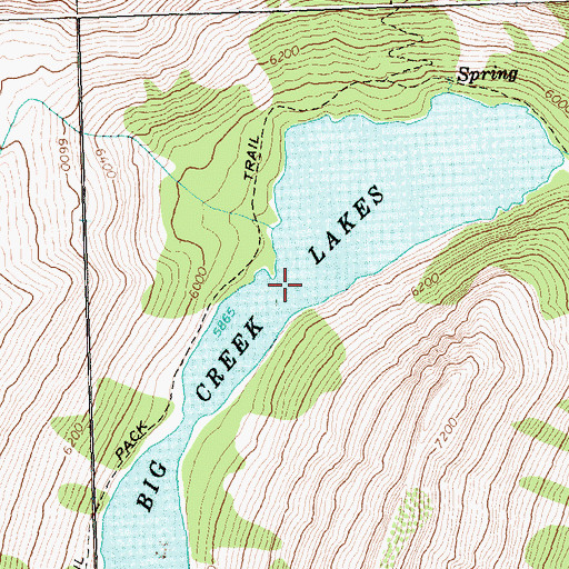 Topographic Map of Big Creek Lakes, MT