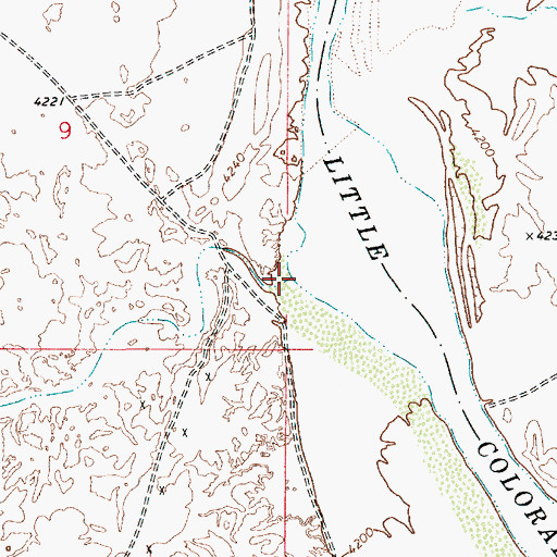 Topographic Map of Mays Wash, AZ