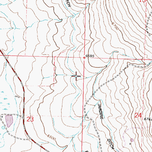 Topographic Map of Big Ditch, MT
