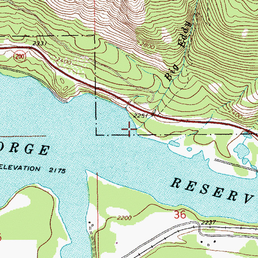 Topographic Map of Big Eddy Creek, MT