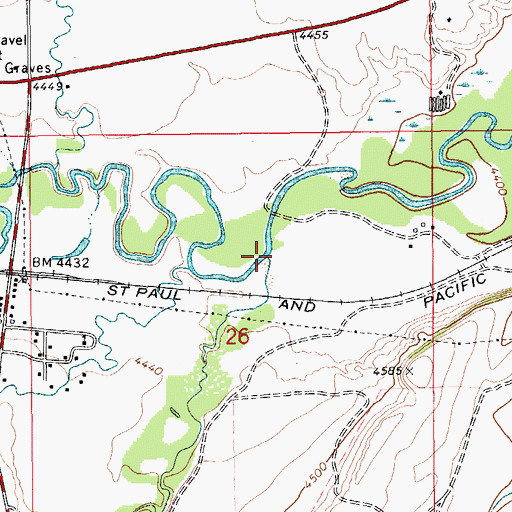Topographic Map of Big Elk Creek, MT