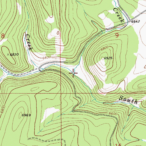 Topographic Map of Big Hill Creek, MT